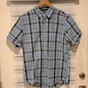 G.H.Bass & Co plaid short sleeve shirt size large